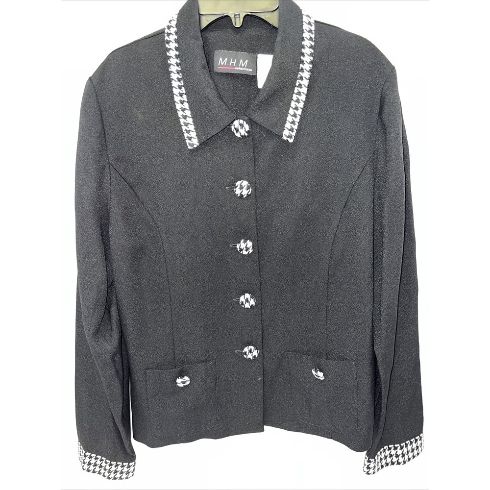 Melissa Harper 2 Piece Set Women's Size 8 Houndstooth Design